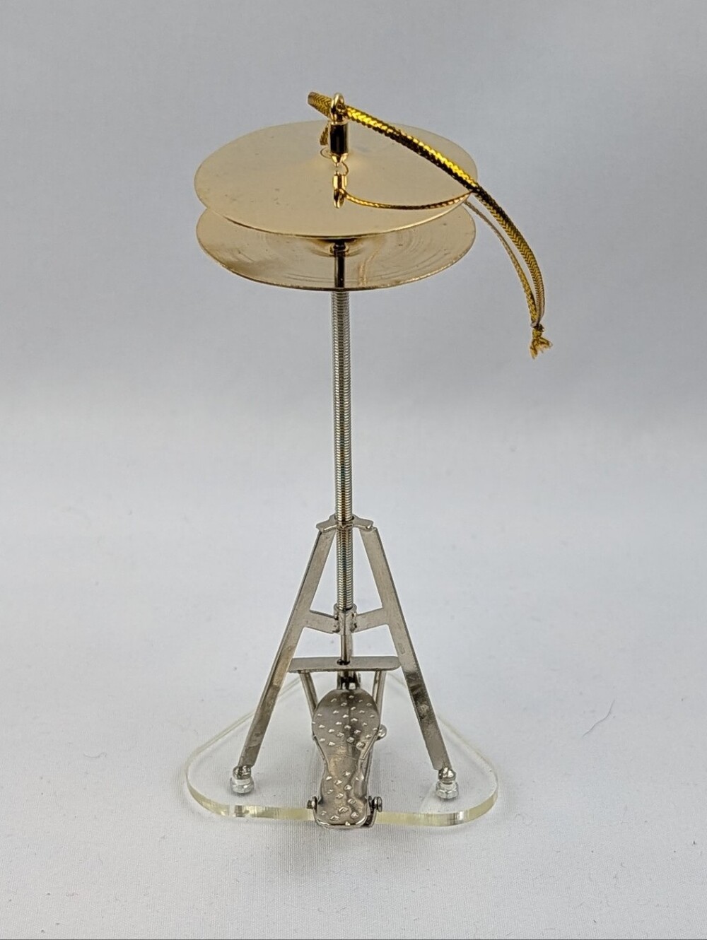 Hi-Hat Cymbals Ornament Christmas Holiday Metal Acrylic Gift Boxed Broadway Gift